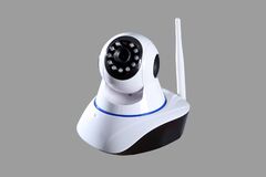 Beautiful photography of security cameras camera white color