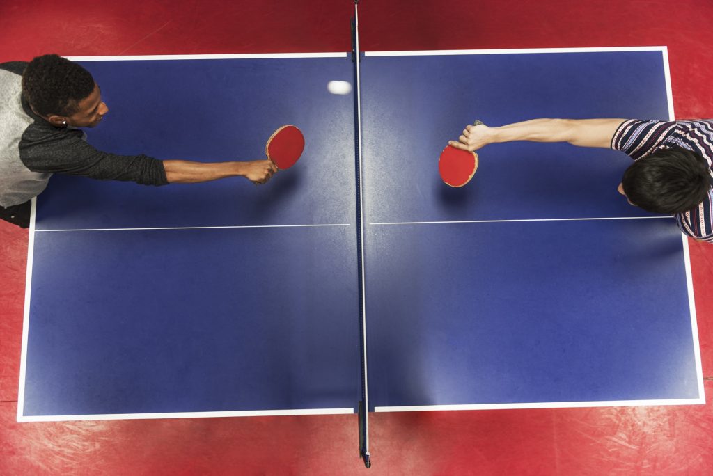 Table Tennis Ping-Pong Friends Sport Concept